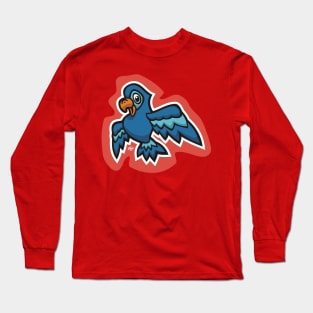 Little Blue Parrot Long Sleeve T-Shirt